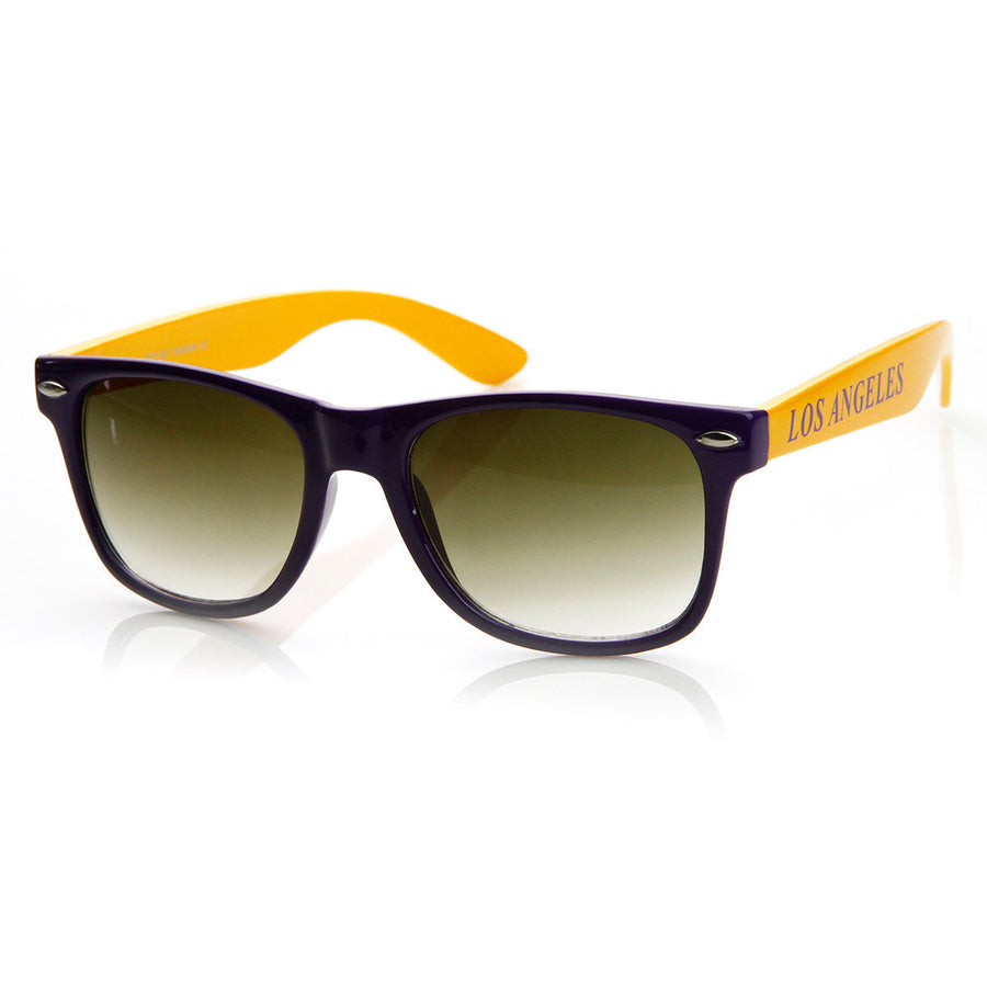 Team Sports Basketball City Two-Tone Horned Rim Sunglasses - 8787 Image 1