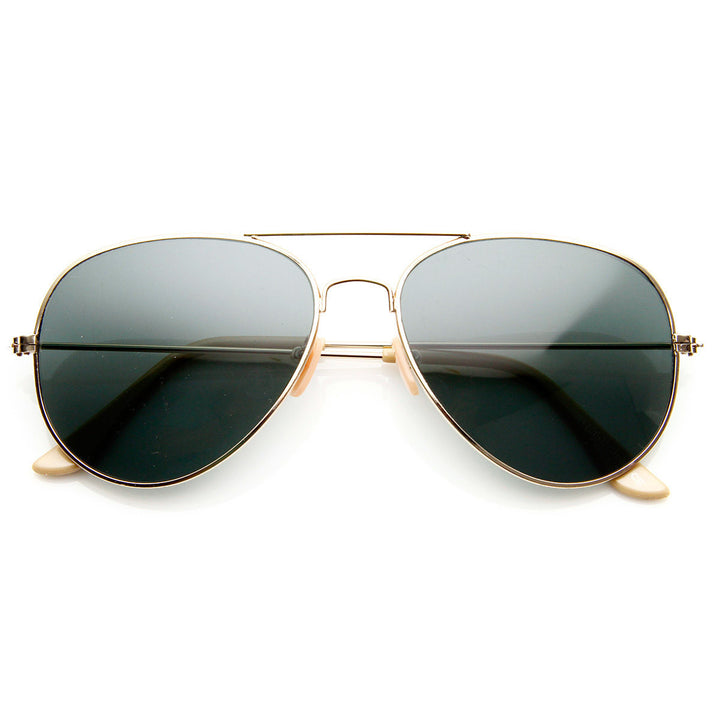 Classic Original Pilot Metal Aviator Sunglasses - 8841 Image 3