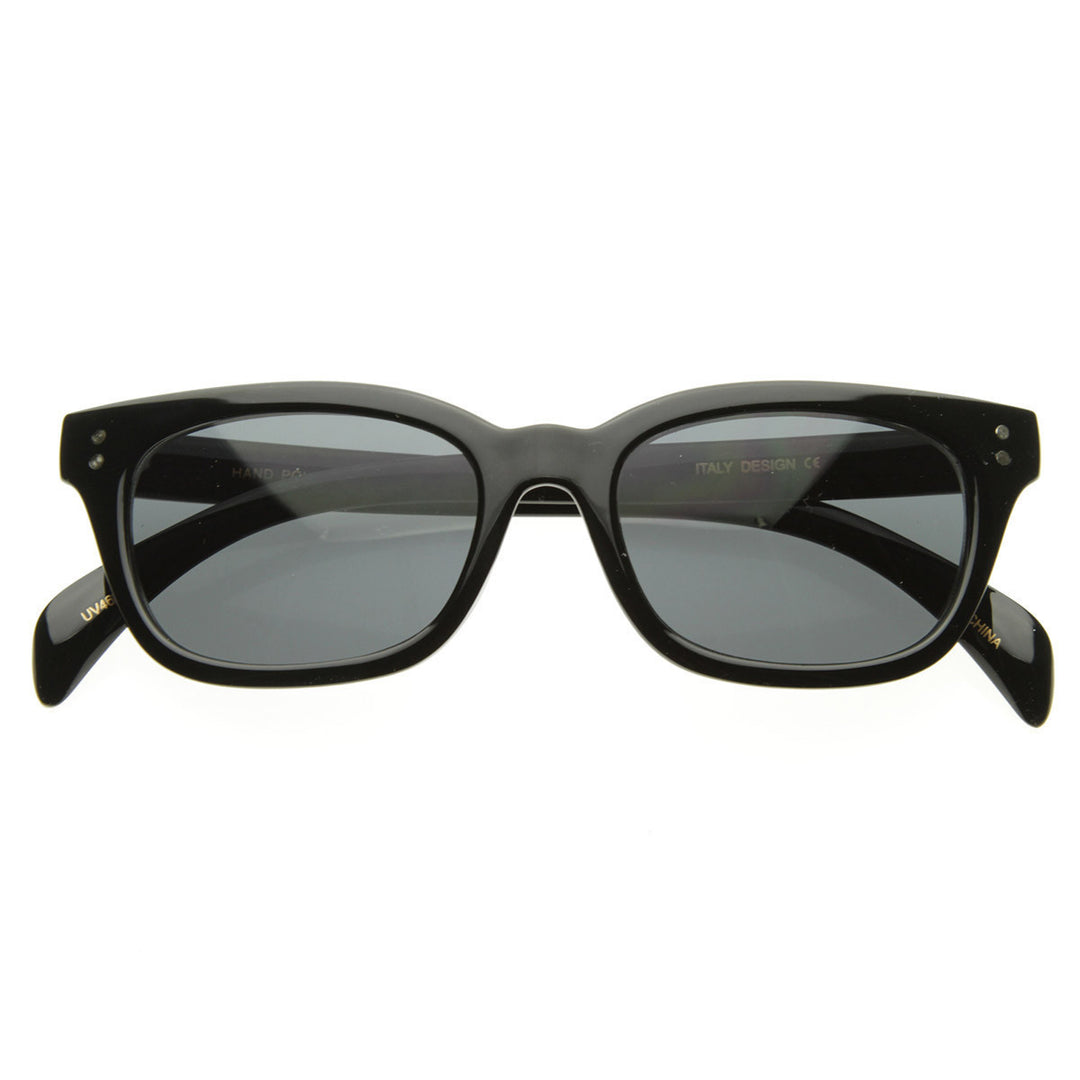 Vintage Bold Premium zeroUV Quality Small Oval Horned Rim Sunglasses - 8367 Image 1