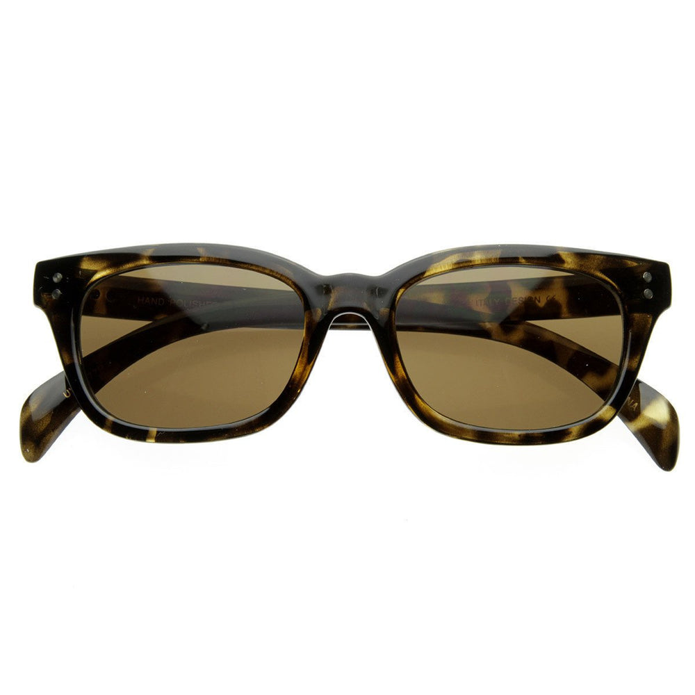 Vintage Bold Premium zeroUV Quality Small Oval Horned Rim Sunglasses - 8367 Image 2