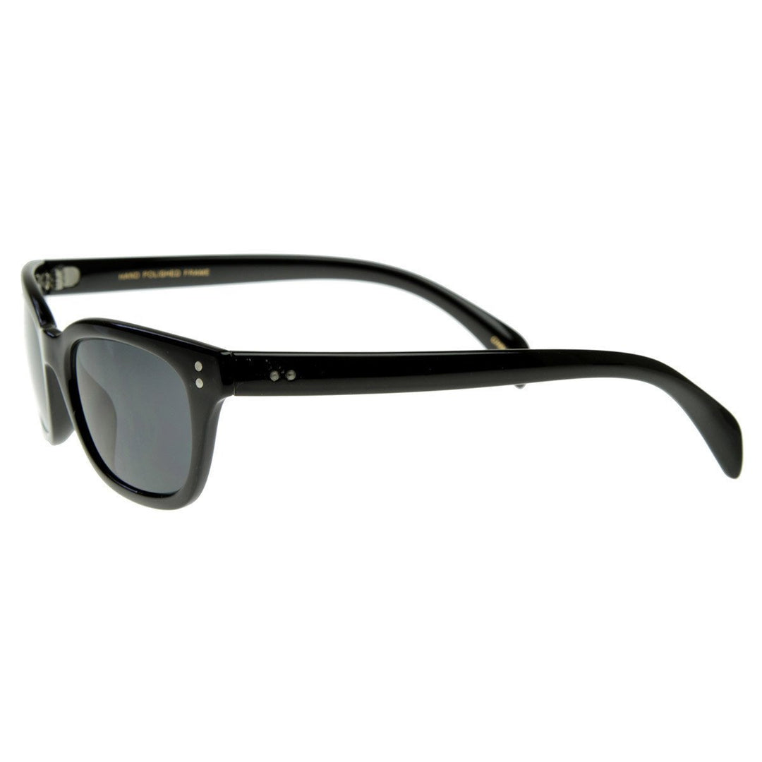 Vintage Bold Premium zeroUV Quality Small Oval Horned Rim Sunglasses - 8367 Image 4