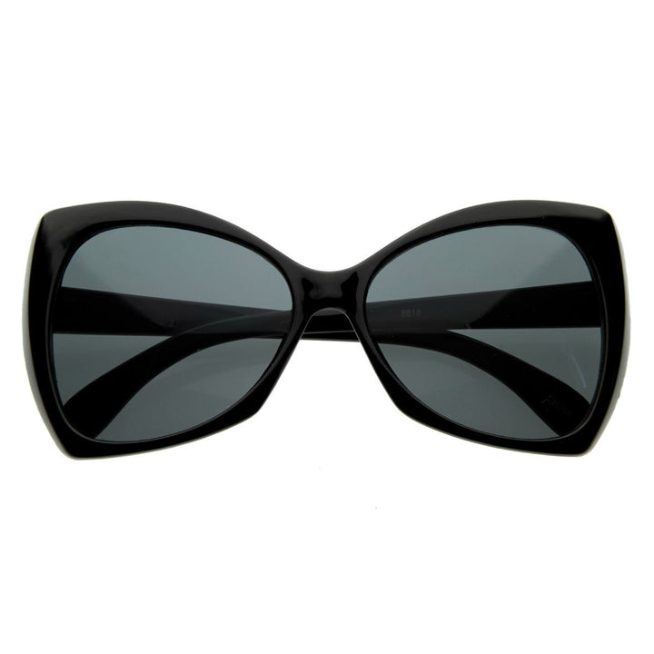 Designer Inspired Oversize Butterfly Shaped Sunglasses Womens Fashion - 8242 Image 2