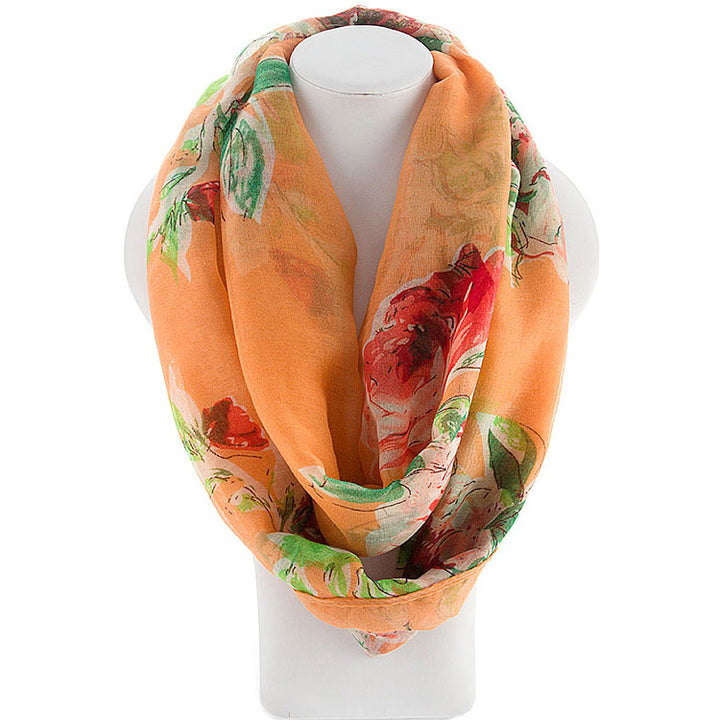 GARDEN Rose Painting Infinity Scarf Image 2