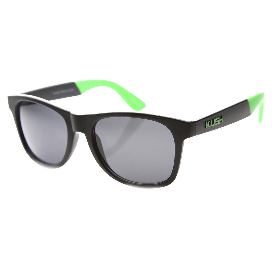 Unisex Retro Horned Rimmed Two Tone Arms Sunglasses 9659 Image 1