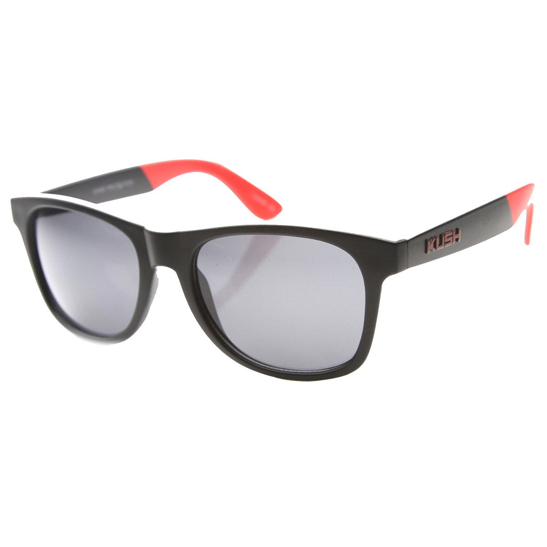 Unisex Retro Horned Rimmed Two Tone Arms Sunglasses 9659 Image 2