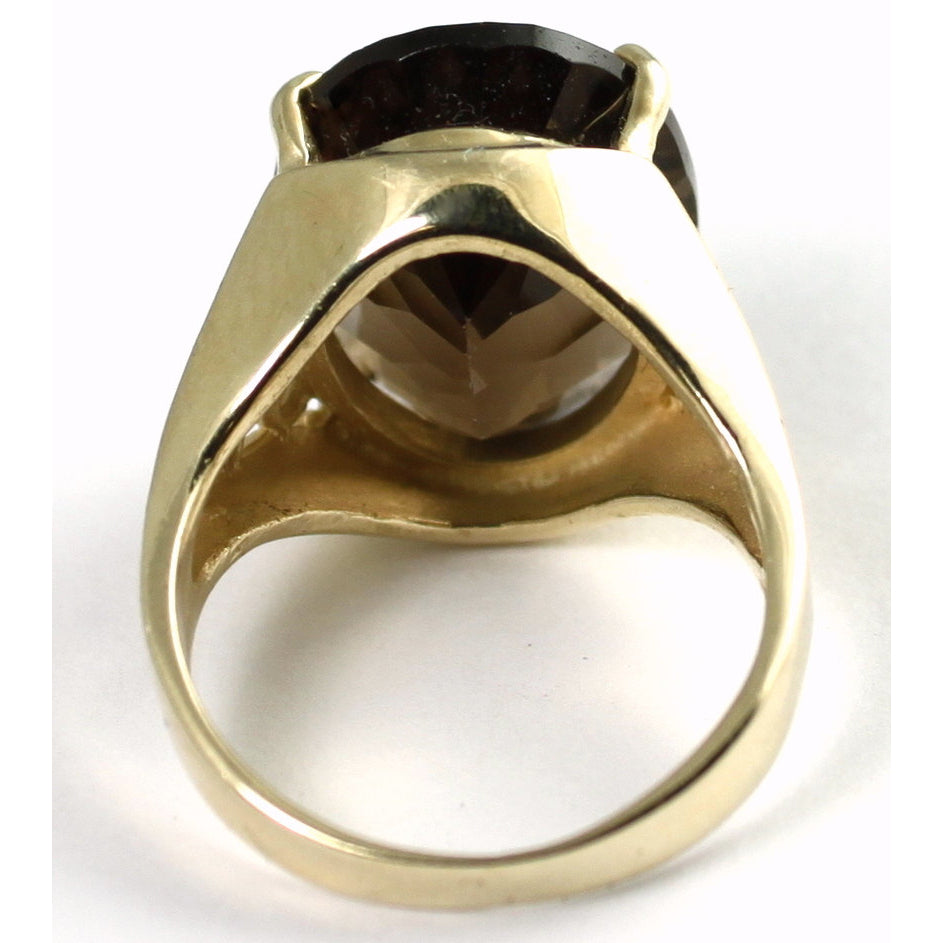 10K Gold Ring Smoky Quartz R049 Image 4