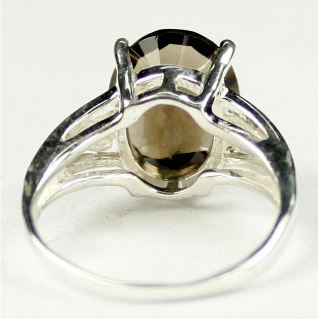 SR139, 4.5 cts Smoky Quartz, 925 Sterling Silver Ring Image 4