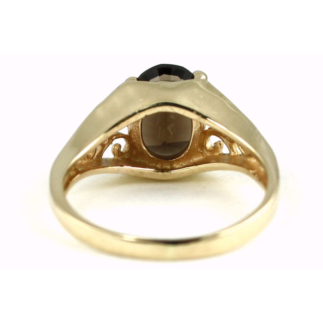 10K Gold Ladies Ring Smoky Quartz  R005 Image 4