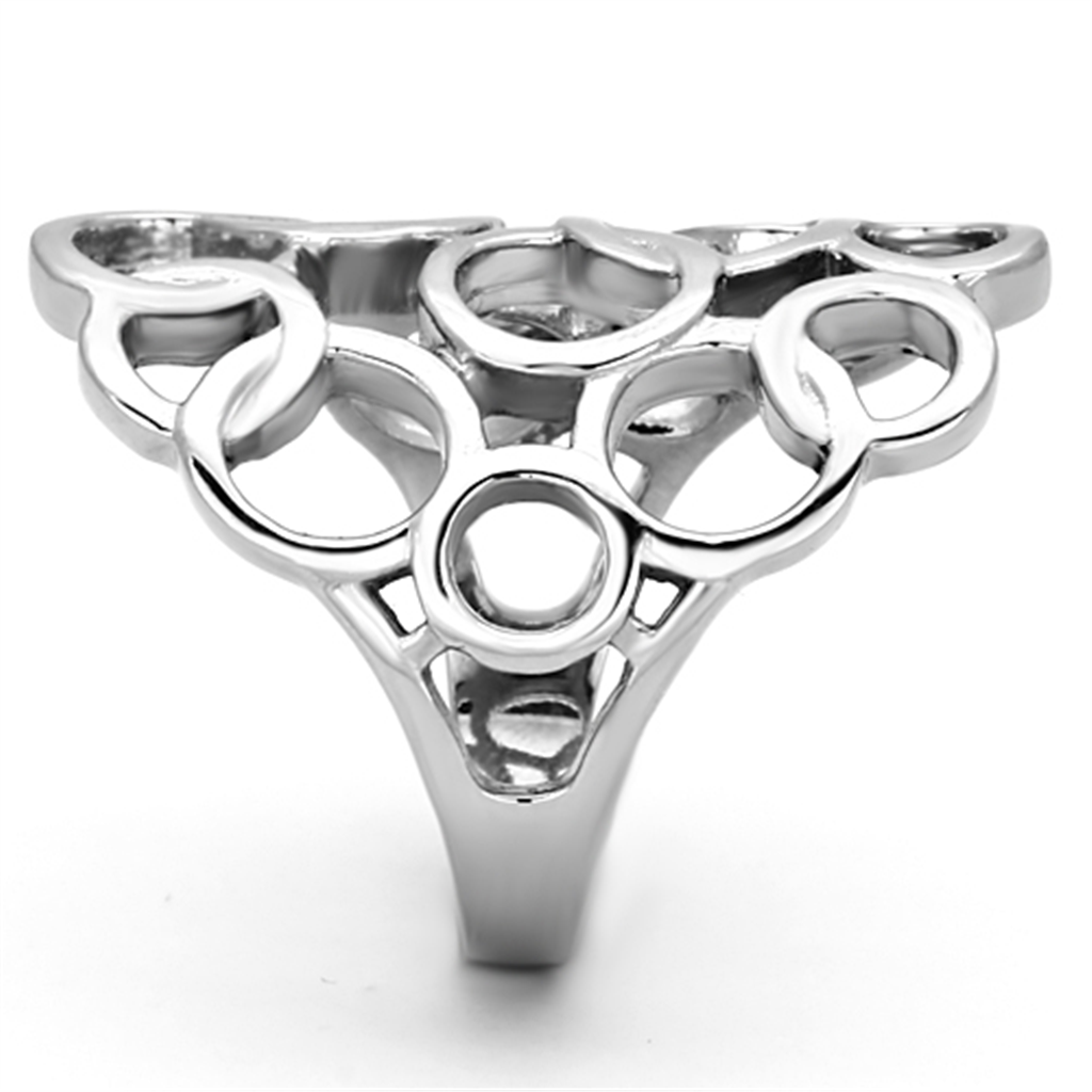 Womens Stainless Steel Ring 316 High Polished Wide Band Fashion Ring Image 4