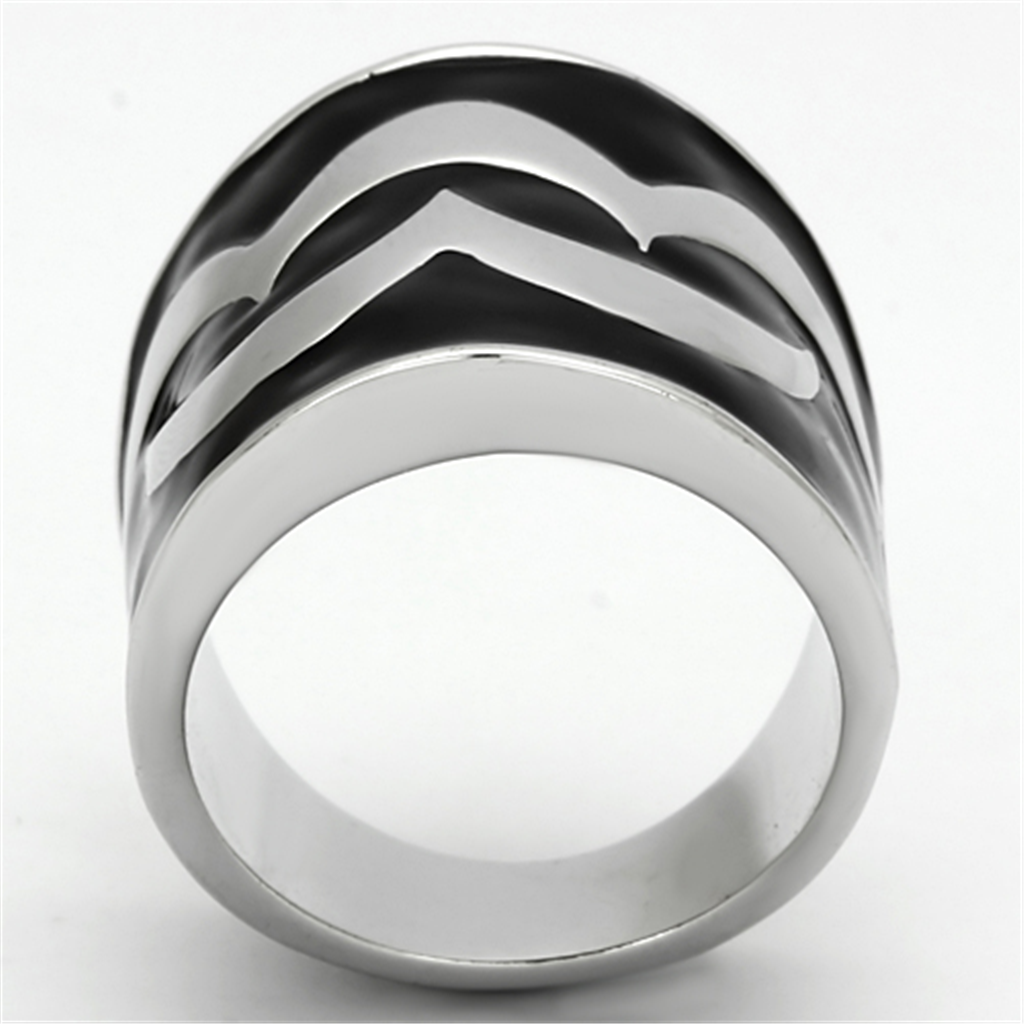 Womens Stainless Steel 316 Abstract Epoxy Design Fashion Ring Image 3