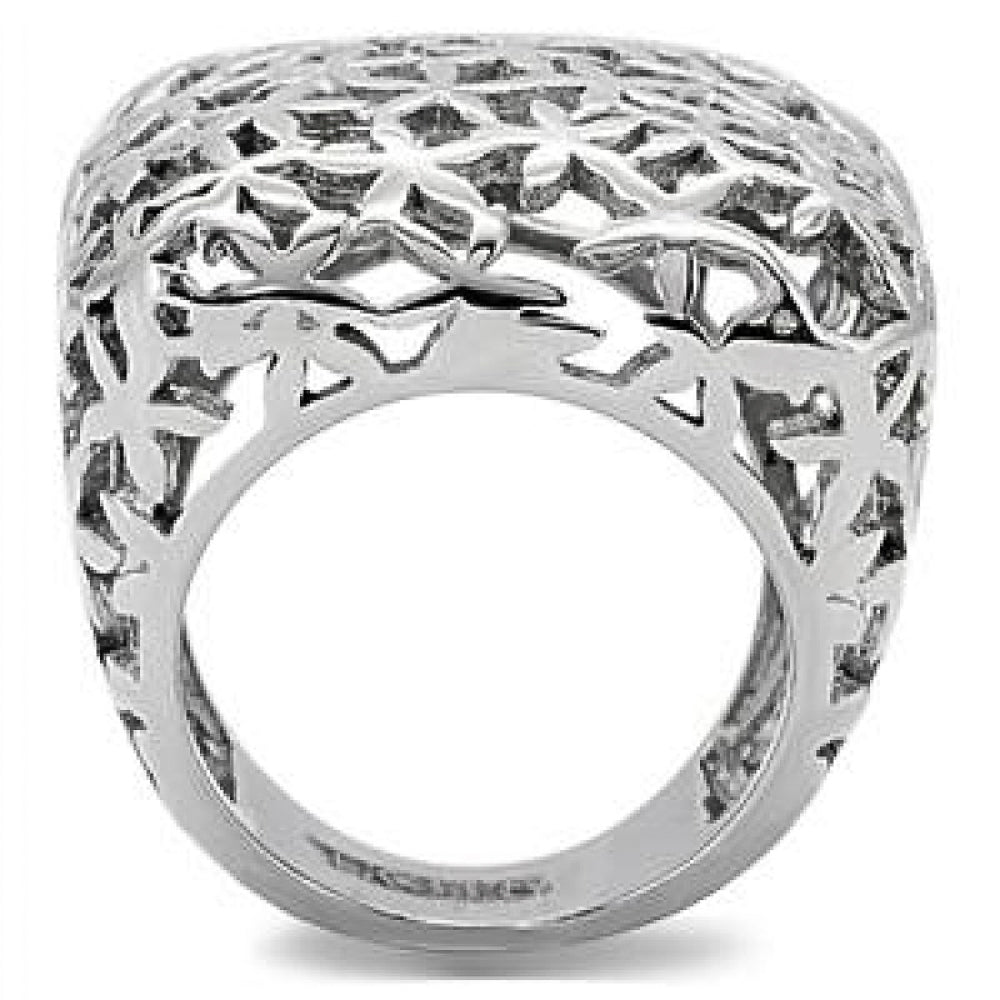 High Polished 25Mm Wide Square Stainless Steel 316 Fashion Ring Womens Sz 5-10 Image 3