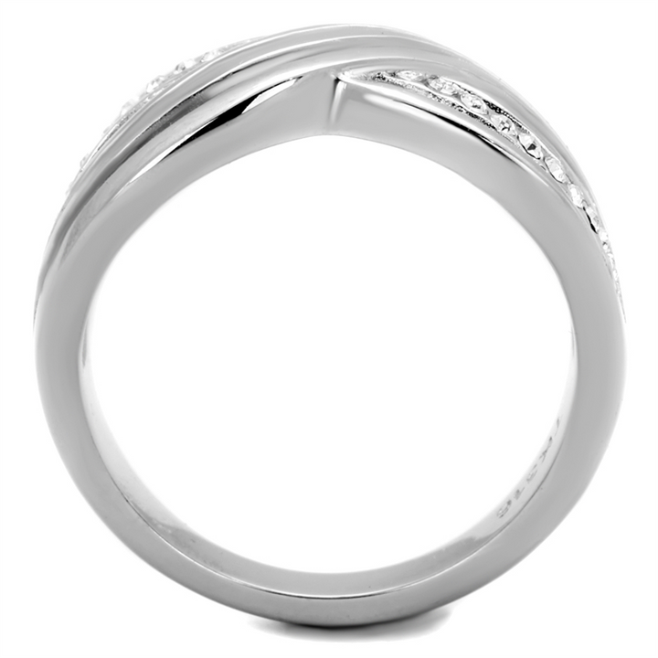 Stainless Steel Women's Round Cut Aaa Cz Anniversary/Infinity Ring Band Sz 5-10 Image 3