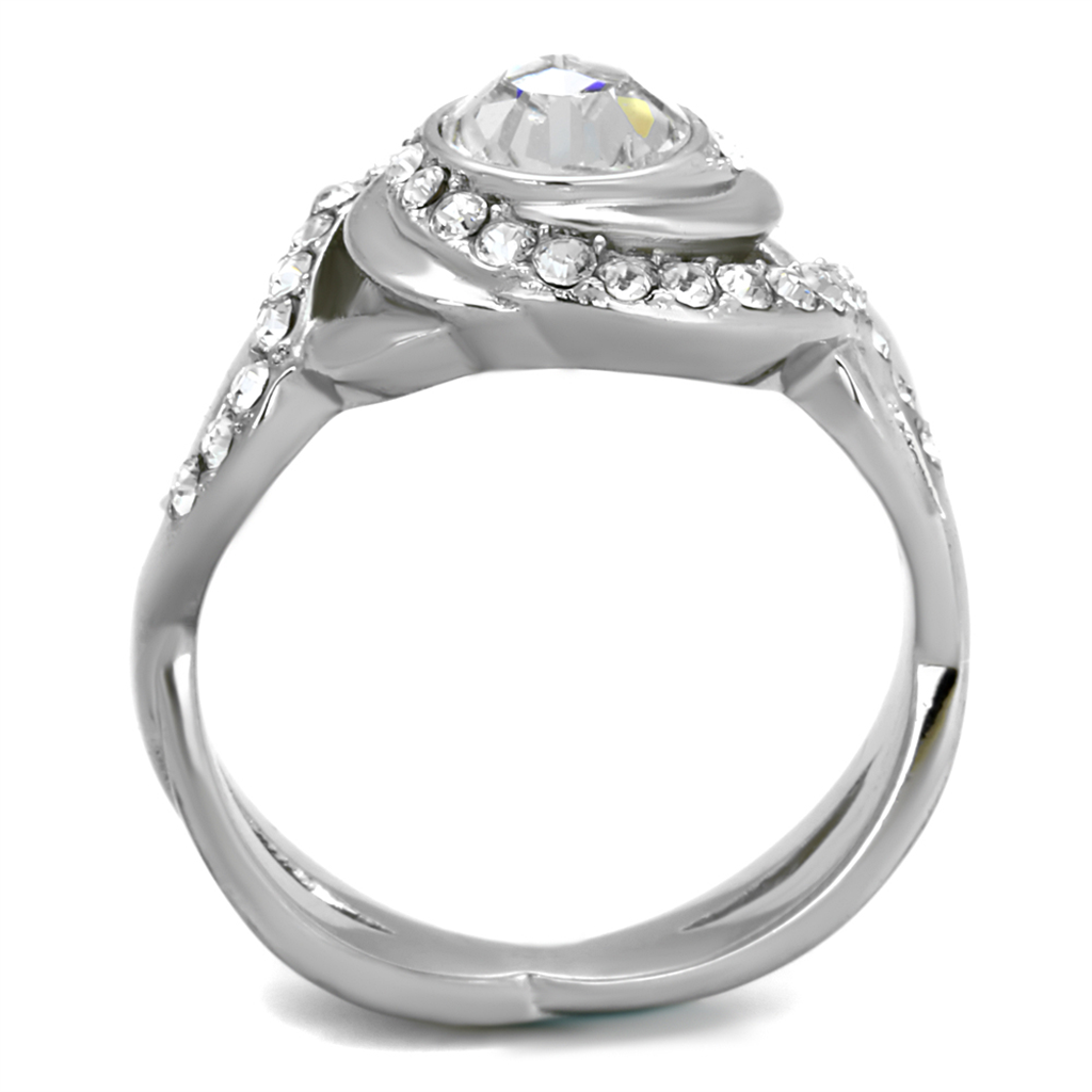 2.18 Ct Round Cut Aaa Zirconia Stainless Steel Engagement Ring Womens Size 5-10 Image 3
