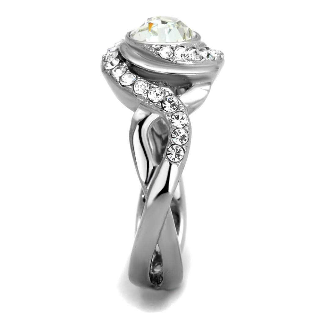 2.18 Ct Round Cut Aaa Zirconia Stainless Steel Engagement Ring Womens Size 5-10 Image 4