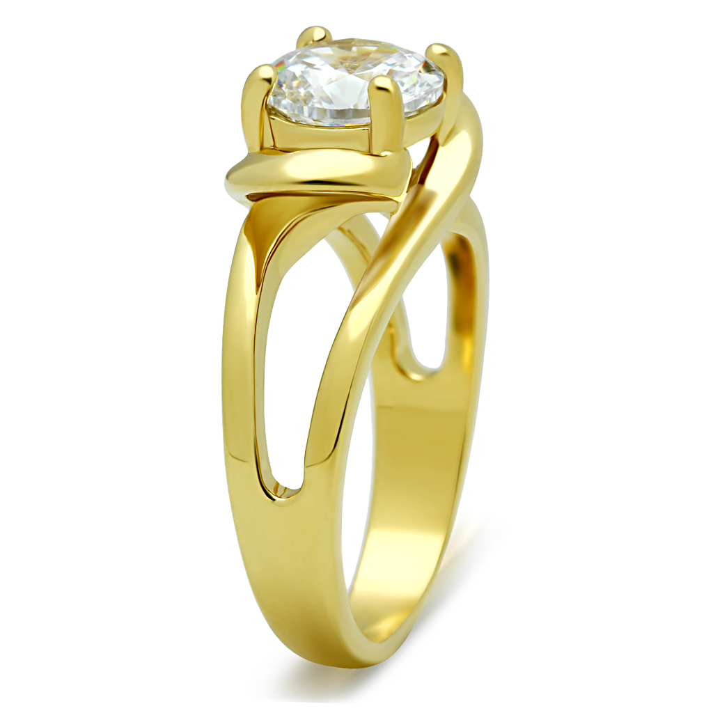 2.0 Ct Round Brilliant Cut Zirconia 14K Gold Plated Engagement Ring Womens Size 5-10 Image 3
