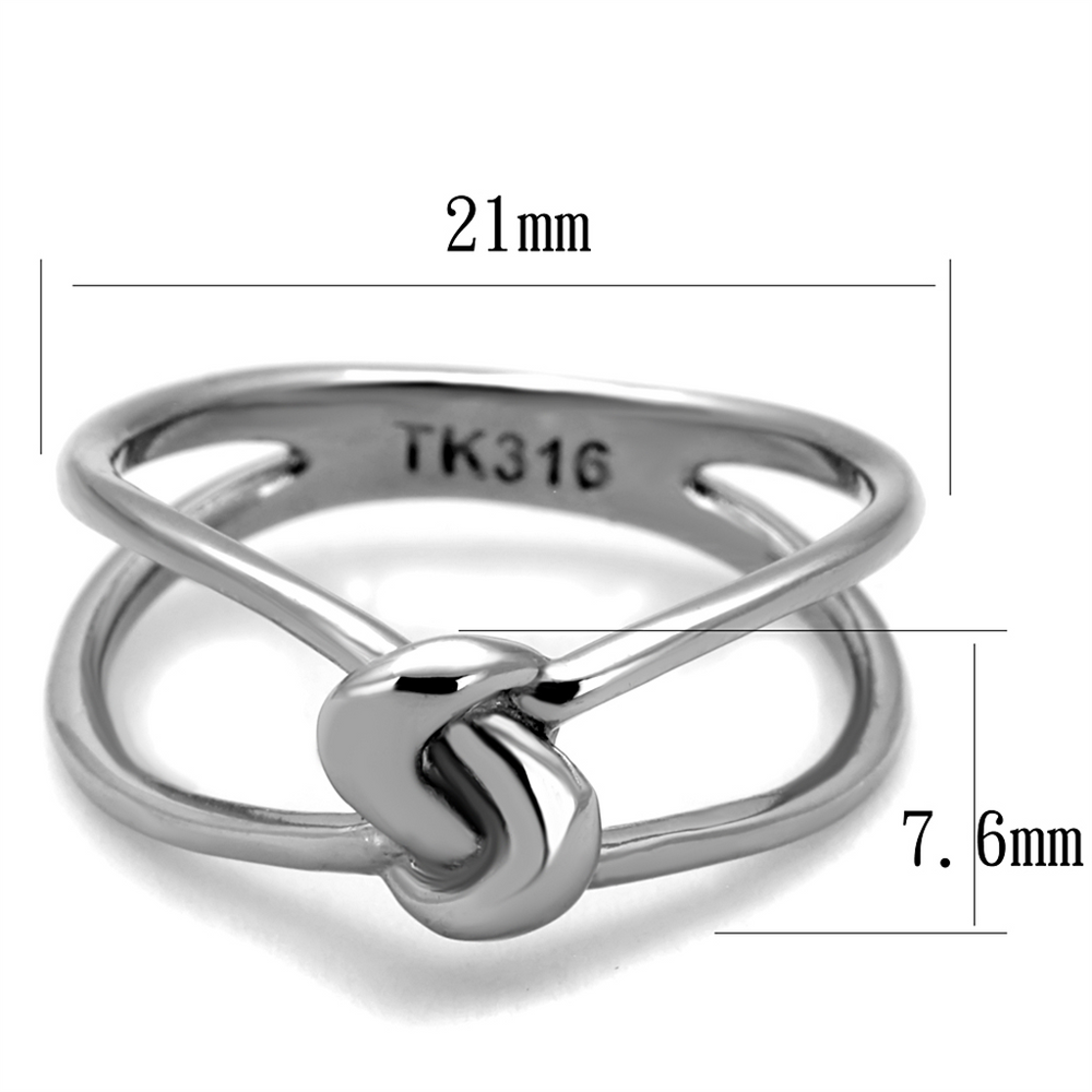 High Polished Solid Stainless Steel 316 Fashion Knot Ring Womens Size 5-10 Image 2