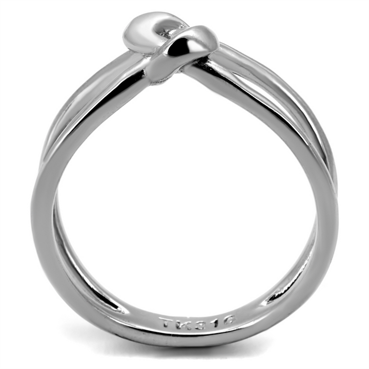 High Polished Solid Stainless Steel 316 Fashion Knot Ring Womens Size 5-10 Image 3