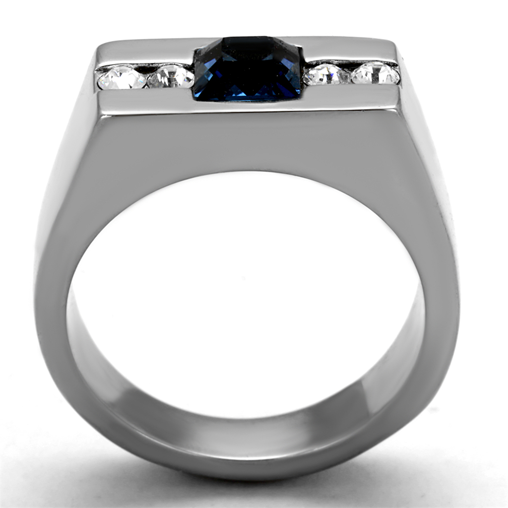 Men's 1.68Ct Montana Princess Cut Simulated Diamond Stainless Steel Ring Sz 8-13 Image 3