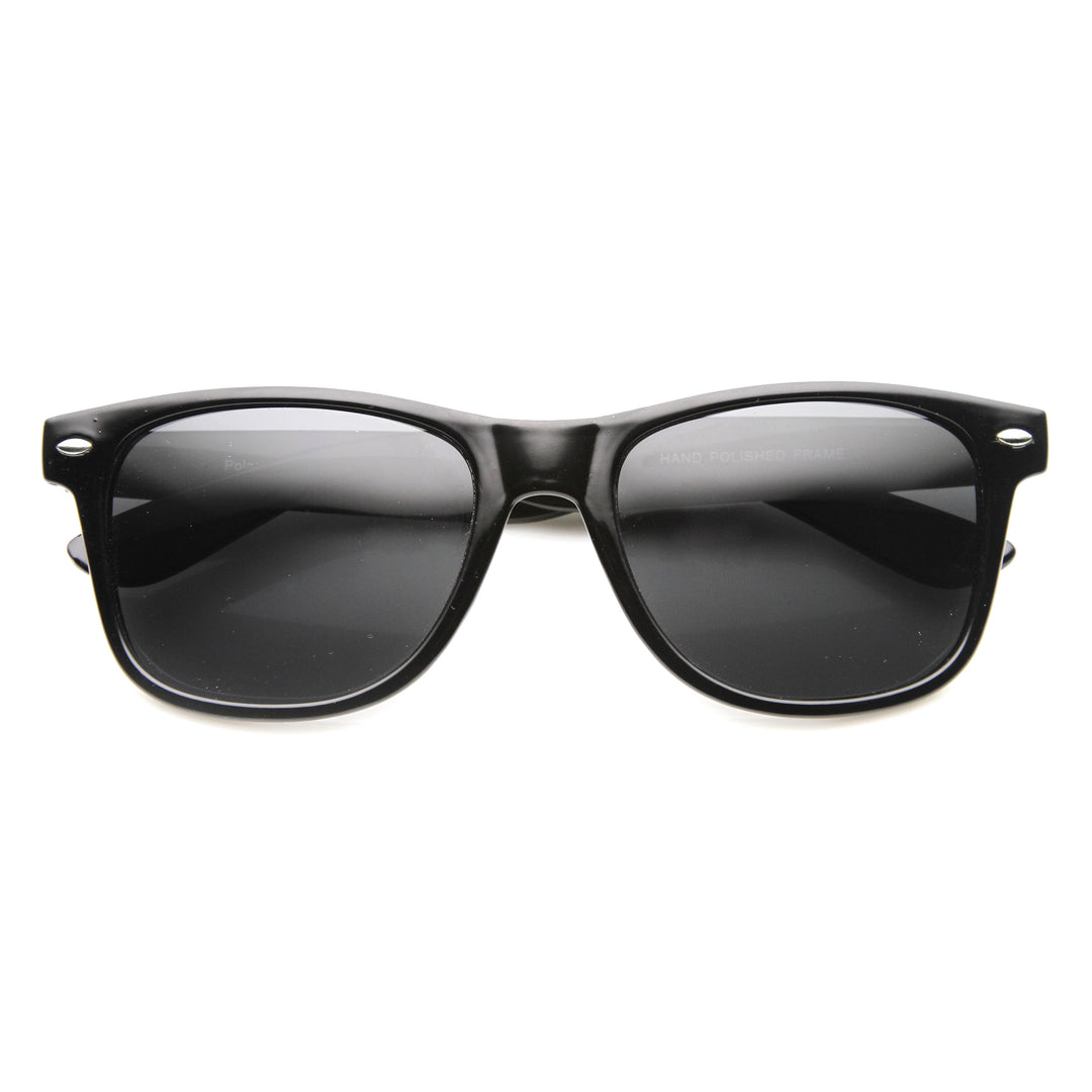Classic 80s Retro Large Classic Horned Rim Style Sunglasses Eyewear - 8452 Image 1