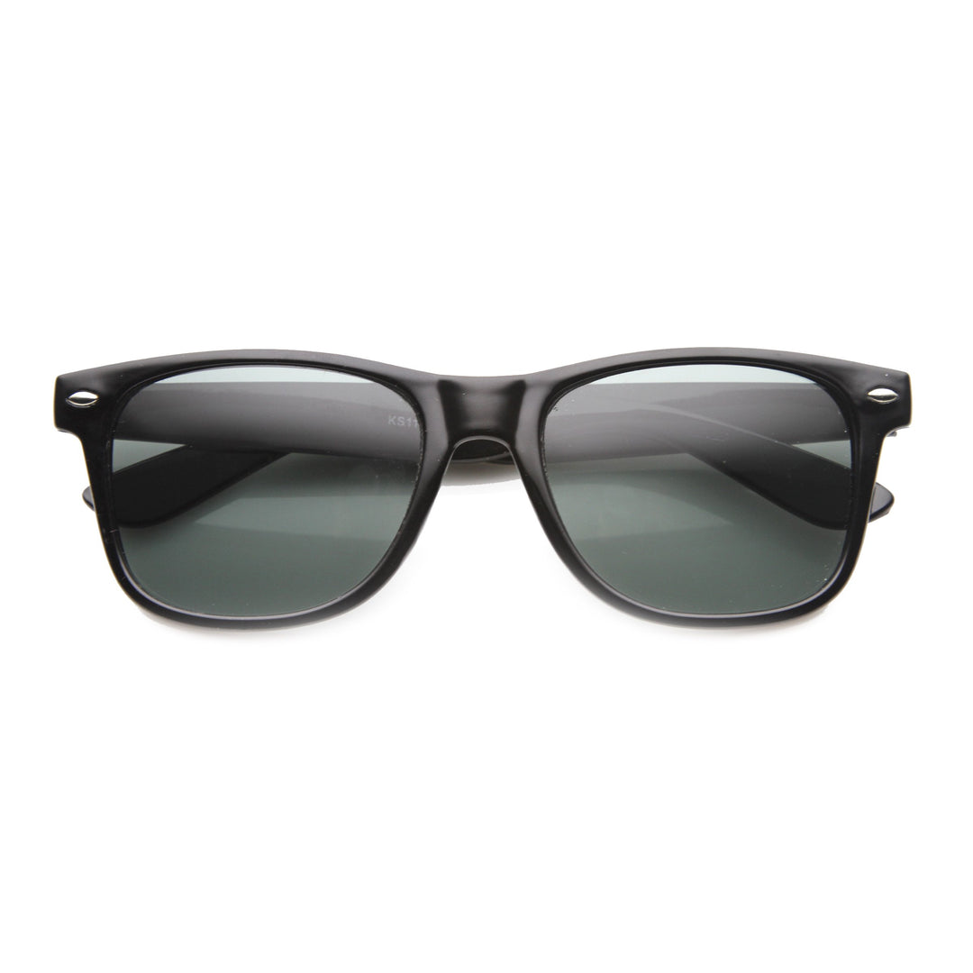 Classic 80s Retro Large Classic Horned Rim Style Sunglasses Eyewear - 8452 Image 1
