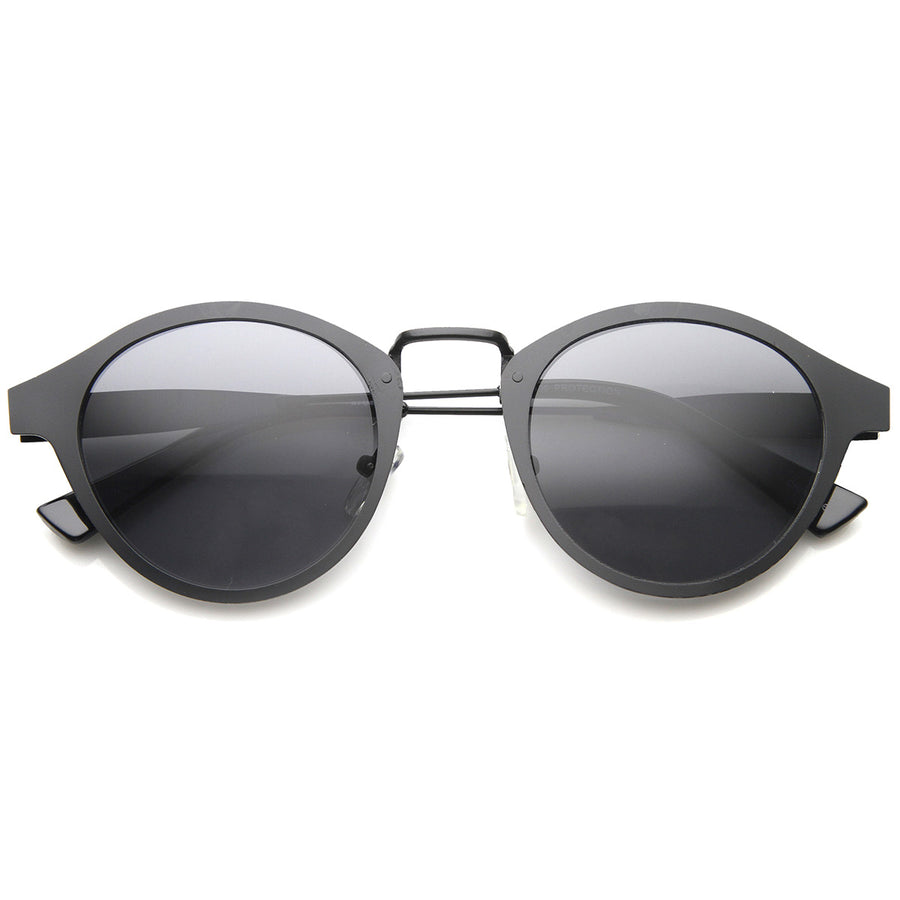Retro Flat Metal Dapper P-3 Horned Rim Sunglasses 9736 Image 1
