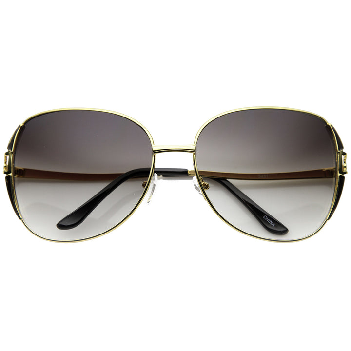 Fashion Metal Oversized Square Designer Sunglasses 9733 Image 4