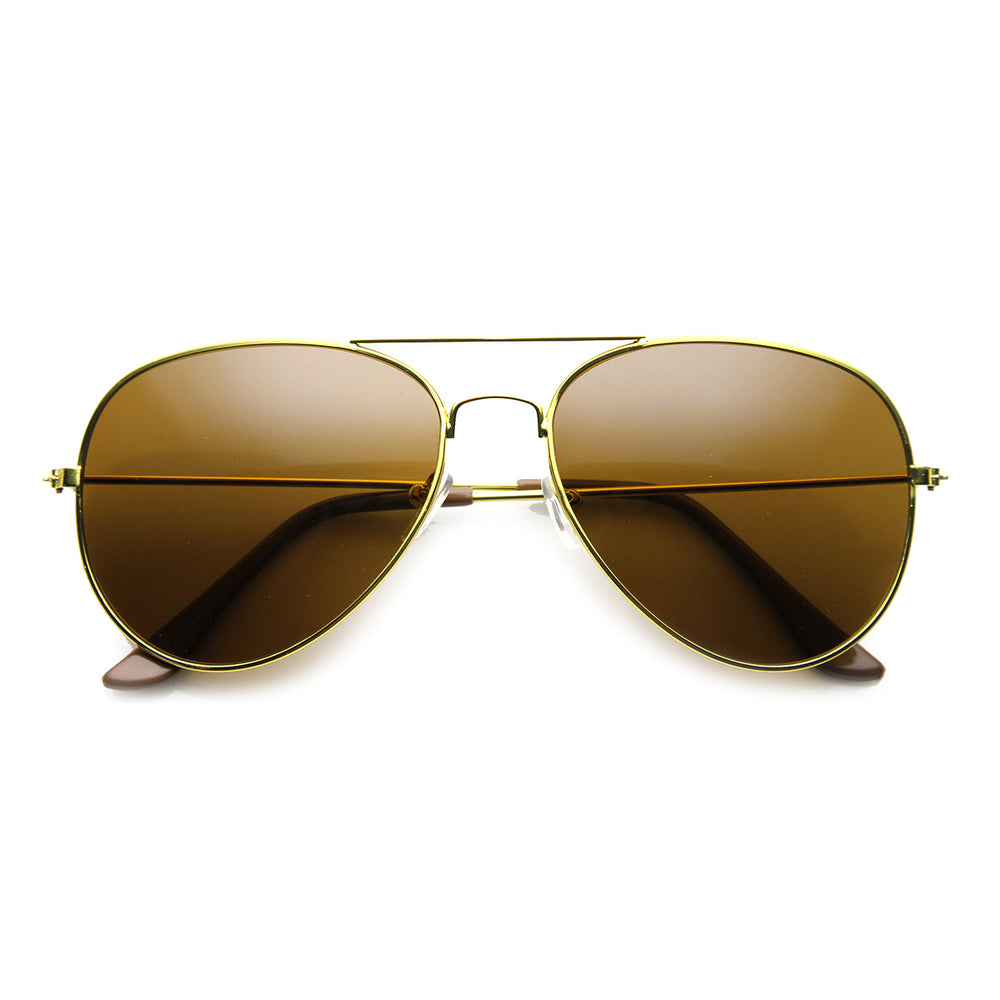 Classic Full Metal Aviator Sunglasses 58mm Teardrop Wire Frame UV Protection 9762 Image 2