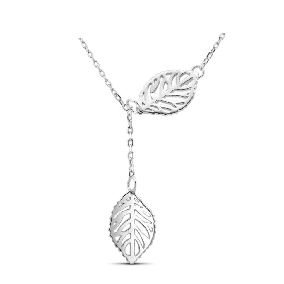 Sterling Silver 2 piece Leaf Necklace Image 2