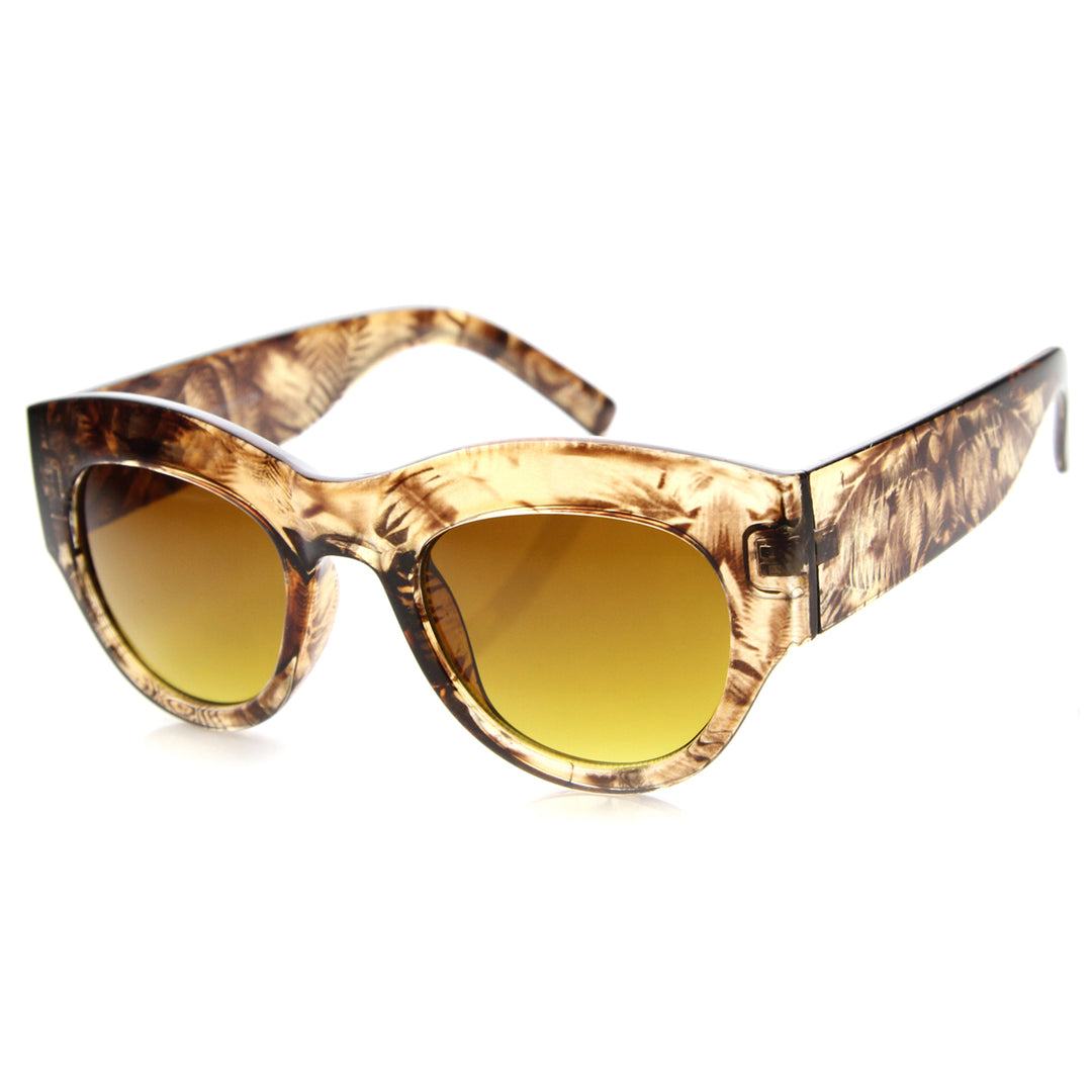 Womens Cat Eye Sunglasses With UV400 Protected Composite Lens 9860 Image 2
