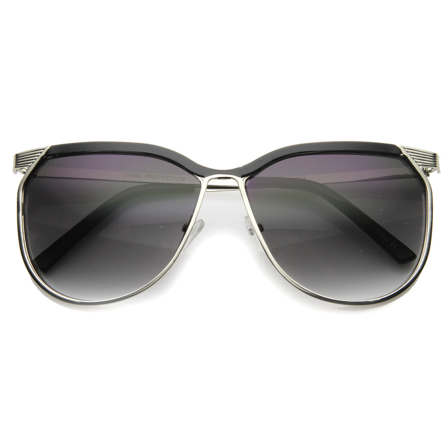Unisex Metal Square Sunglasses With UV400 Protected Gradient Lens 9863 Image 1