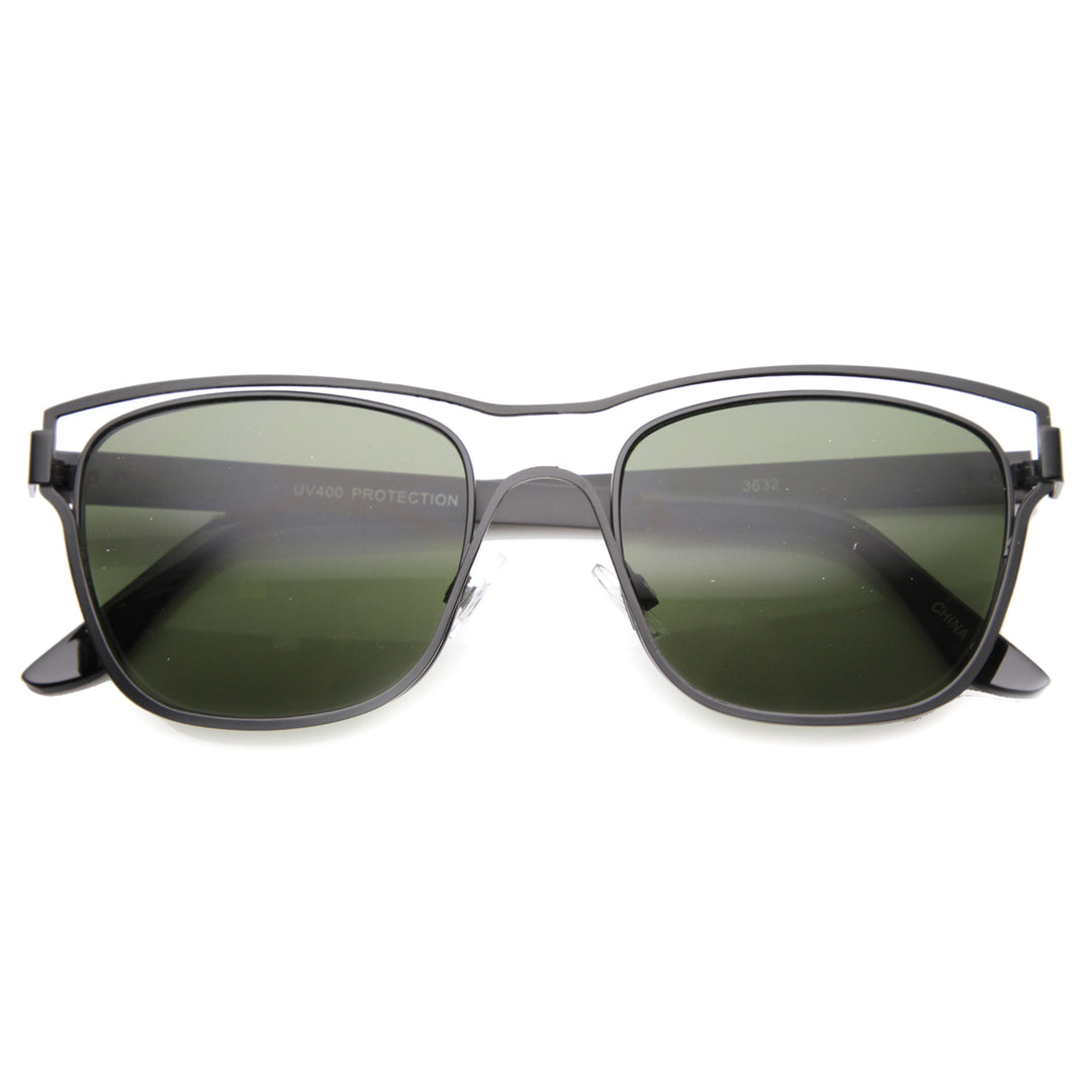 Unisex Horn Rimmed Sunglasses With UV400 Protected Composite Lens 9871 Image 1