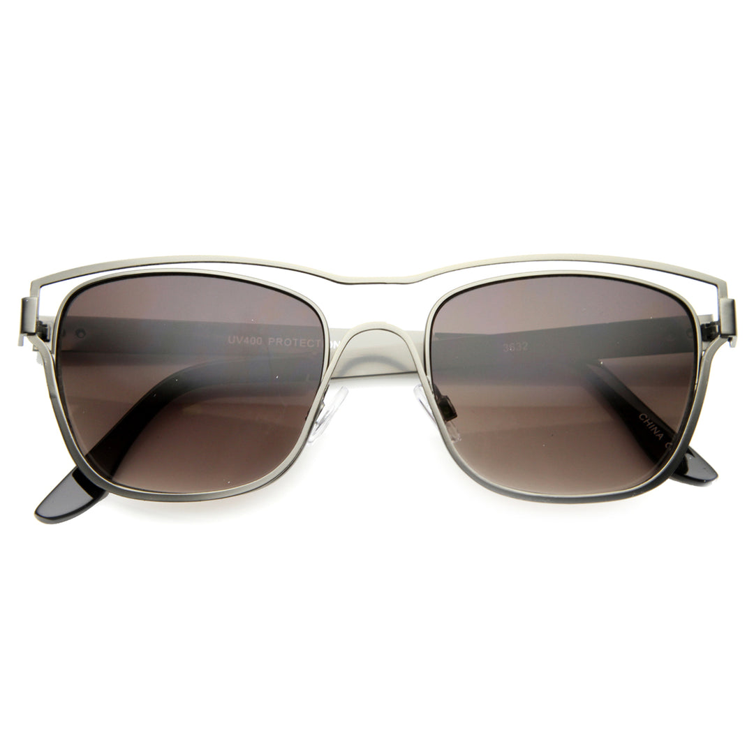 Unisex Horn Rimmed Sunglasses With UV400 Protected Composite Lens 9871 Image 4