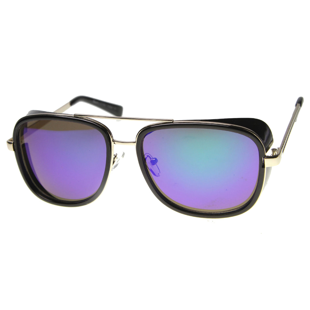 Unisex Aviator Sunglasses With UV400 Protected Mirrored Lens 9896 Image 1
