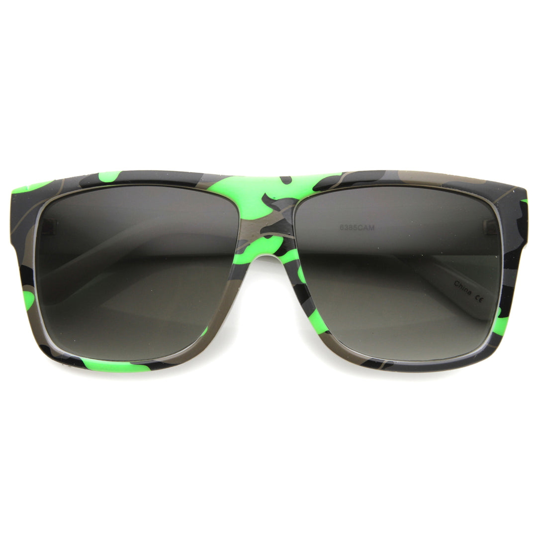 Unisex Rectangular Sunglasses UV400 Protection Camouflage Frame 9926 Composite Lens Image 3