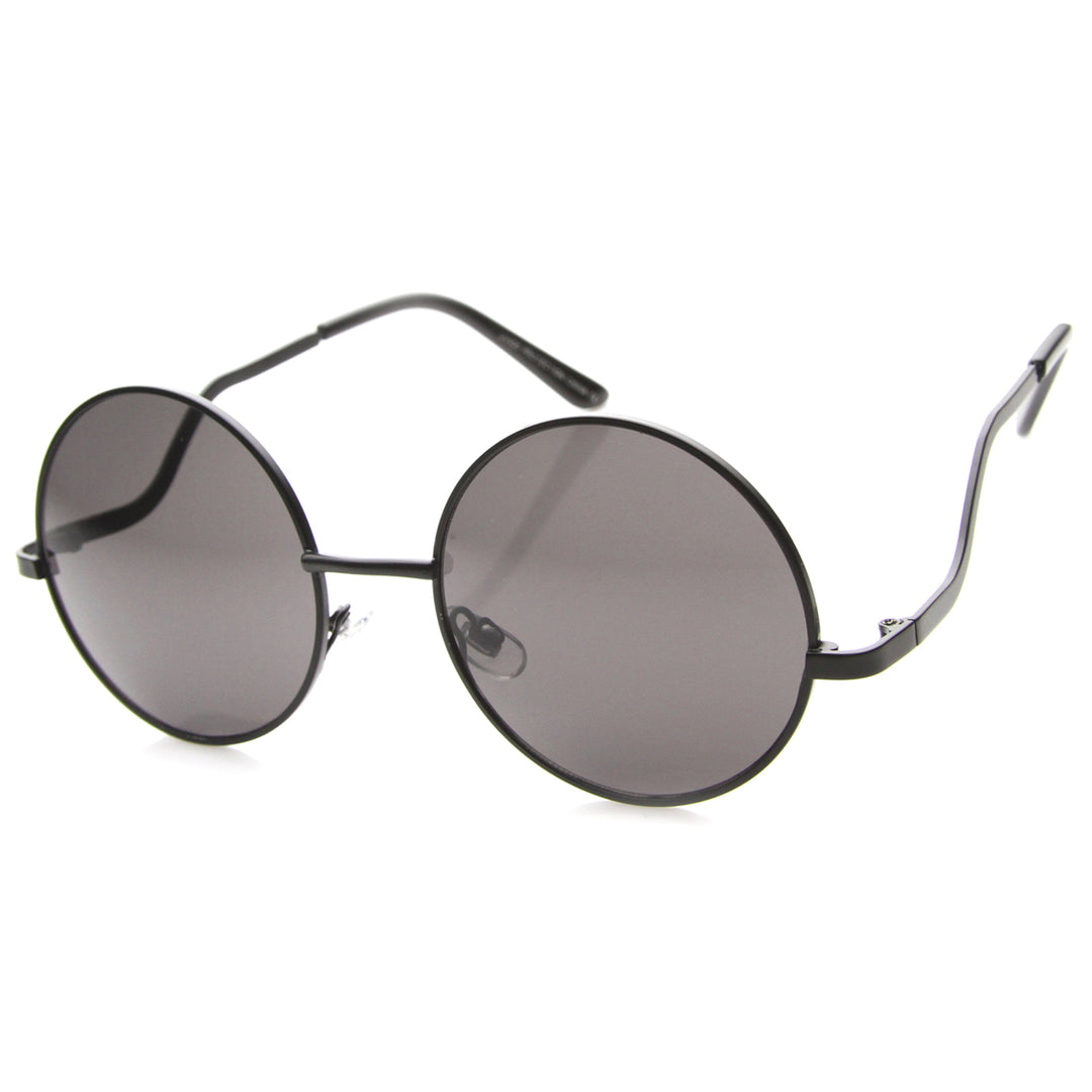 Womens Metal Round Sunglasses With UV400 Protected Gradient Lens 9979 Image 1