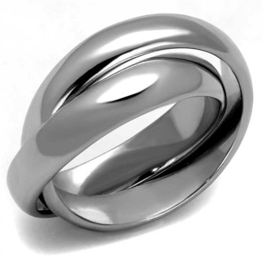 High Polished Stainless Steel Intertwined Fashion Ring Bands Womens Size 5-10 Image 1