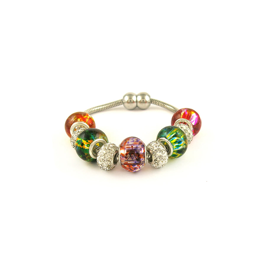 Swarovski Elements Crystal And Murano Bead Charm Bracelets Image 1