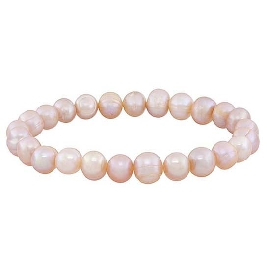 Genuine Freshwater Pearl Stretch Bracelets Stackable 7.5 Inch Multiple Colors Image 1