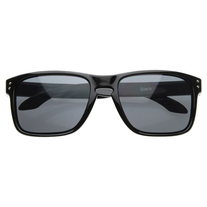 Designer Inspired Active Lifestyle Square Sunglasses with Keyhole Nose Bridge Image 1