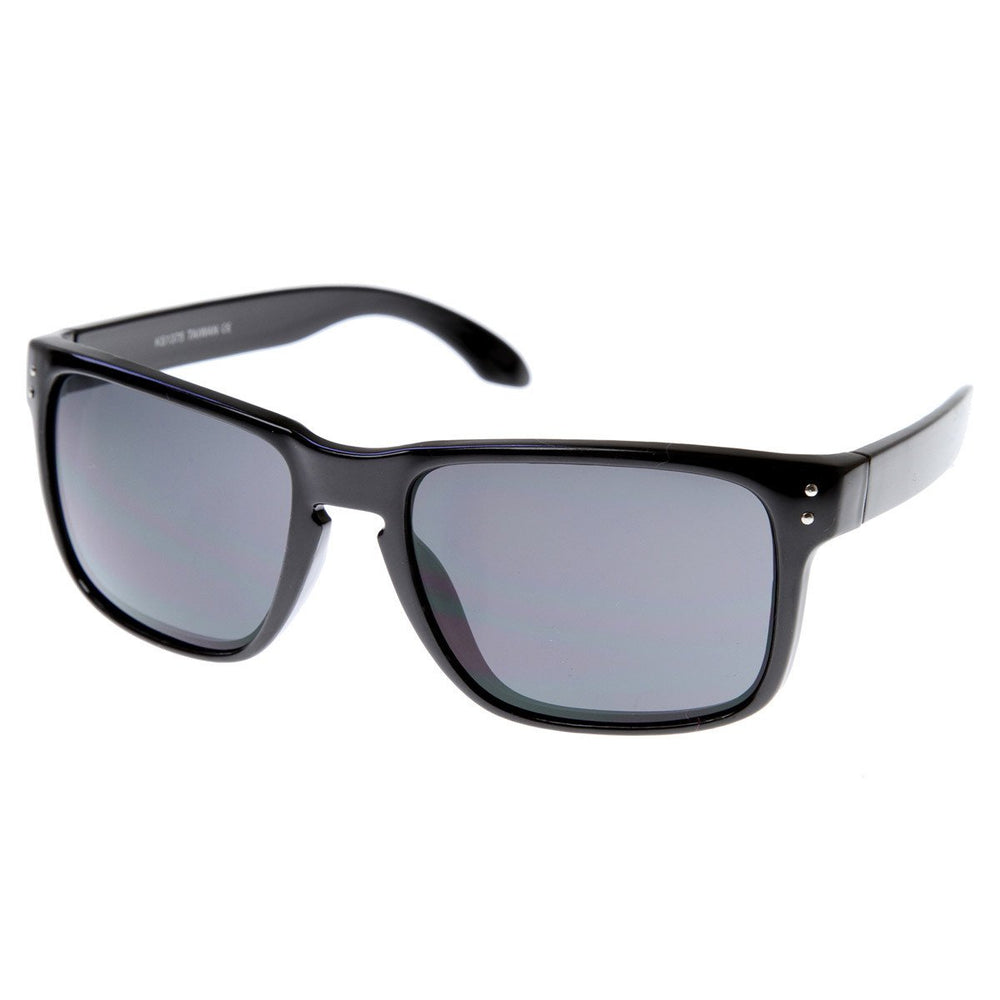 Designer Inspired Active Lifestyle Square Sunglasses with Keyhole Nose Bridge Image 2