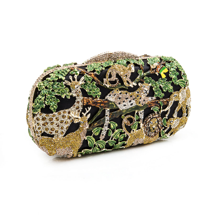 LuxMob Jungle Crystal Clutch LuxMob LuxMob Crystal Clutch Glamorous clutch bags Image 1