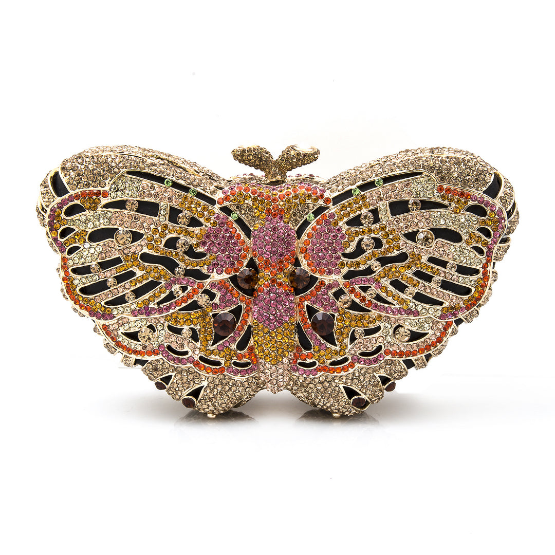 LuxMob Butterfly Crystal Clutch LuxMob LuxMob Crystal Clutch Glamorous clutch Image 1