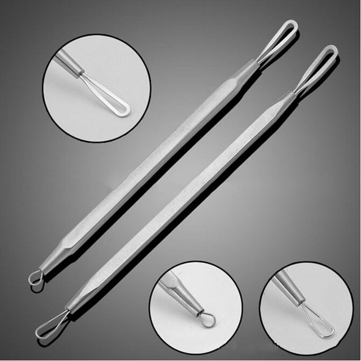 5PCS Face Care Stainless Steel Skin Remover Kit Blackhead Blemish Acne Pimple Extractor Tool Skin Care Cleanser Image 2