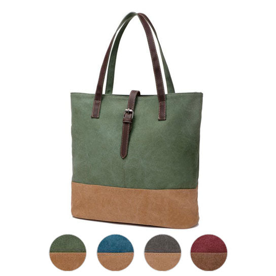 Stylish Women Natural Cotton Canvas Shoulder Bag Handbag Image 1