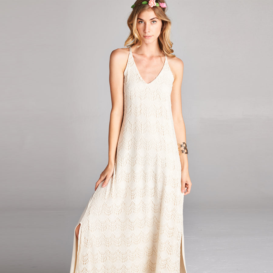 Chantilly Knit Lace Maxi Dress Image 1