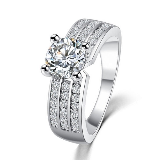 Cubic Zirconia Forever Band Ring Image 1