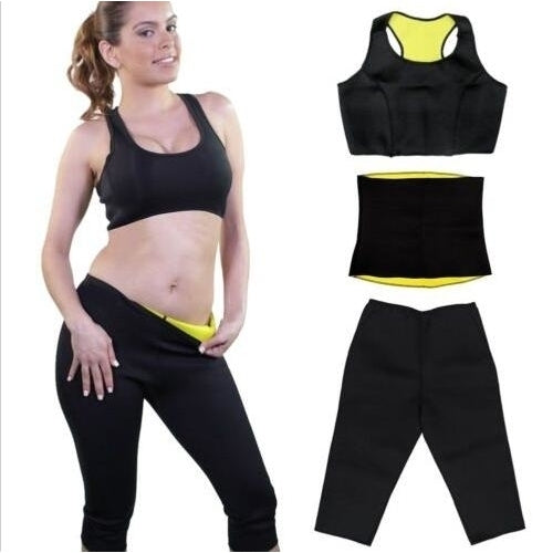 Women Hot Neoprene Body Shaper Slimming Waist Pants Slim Belt Yoga Vest Set Image 1