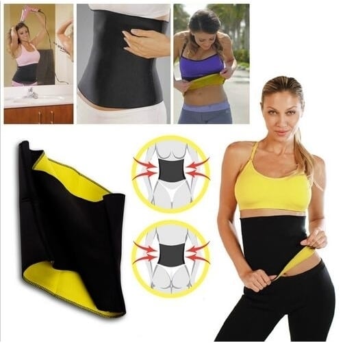 Women Hot Neoprene Body Shaper Slimming Waist Pants Slim Belt Yoga Vest Set Image 3