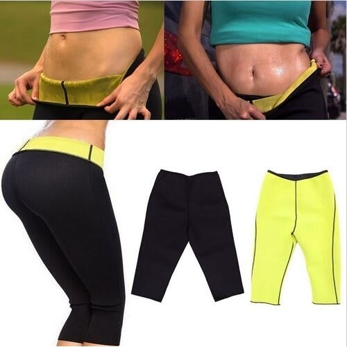 Women Hot Neoprene Body Shaper Slimming Waist Pants Slim Belt Yoga Vest Set Image 4