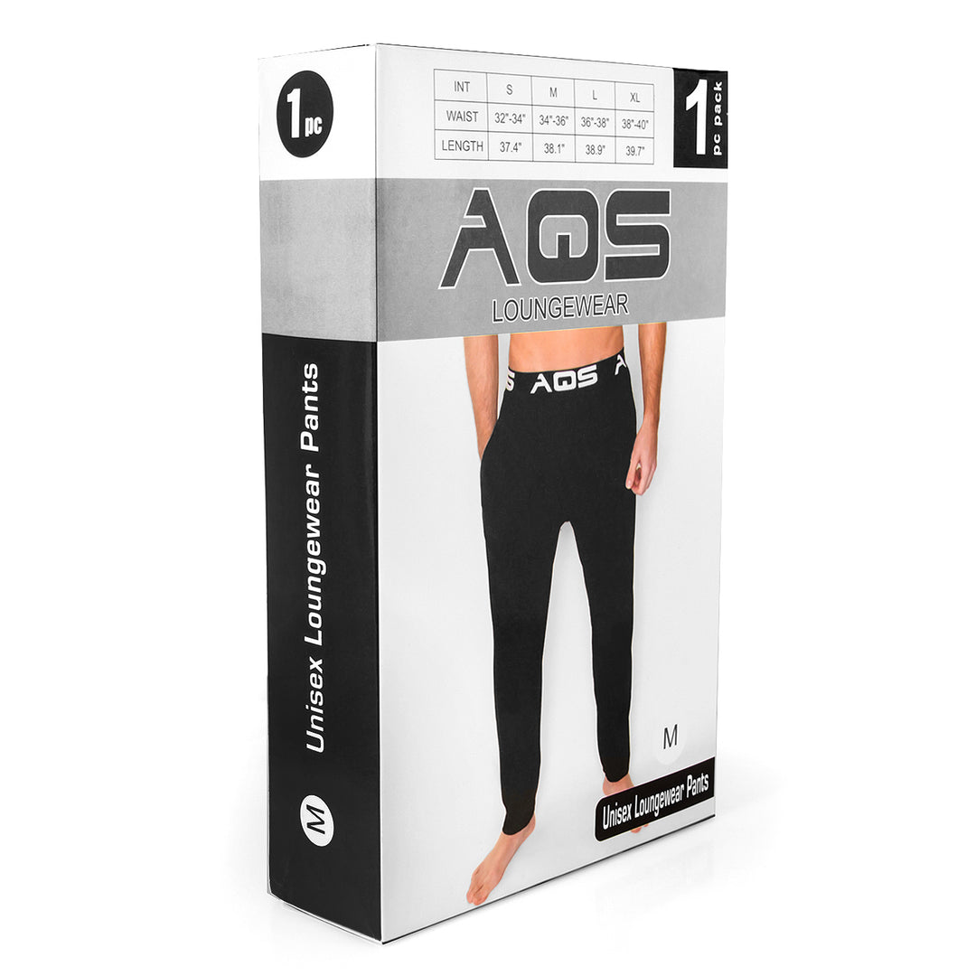 AQS Unisex Black/Red Lounge Pants Image 3